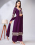 elegant purple georgette traditional function wear readymade suit collection with purple georgette rt8787-184160 Close-up View